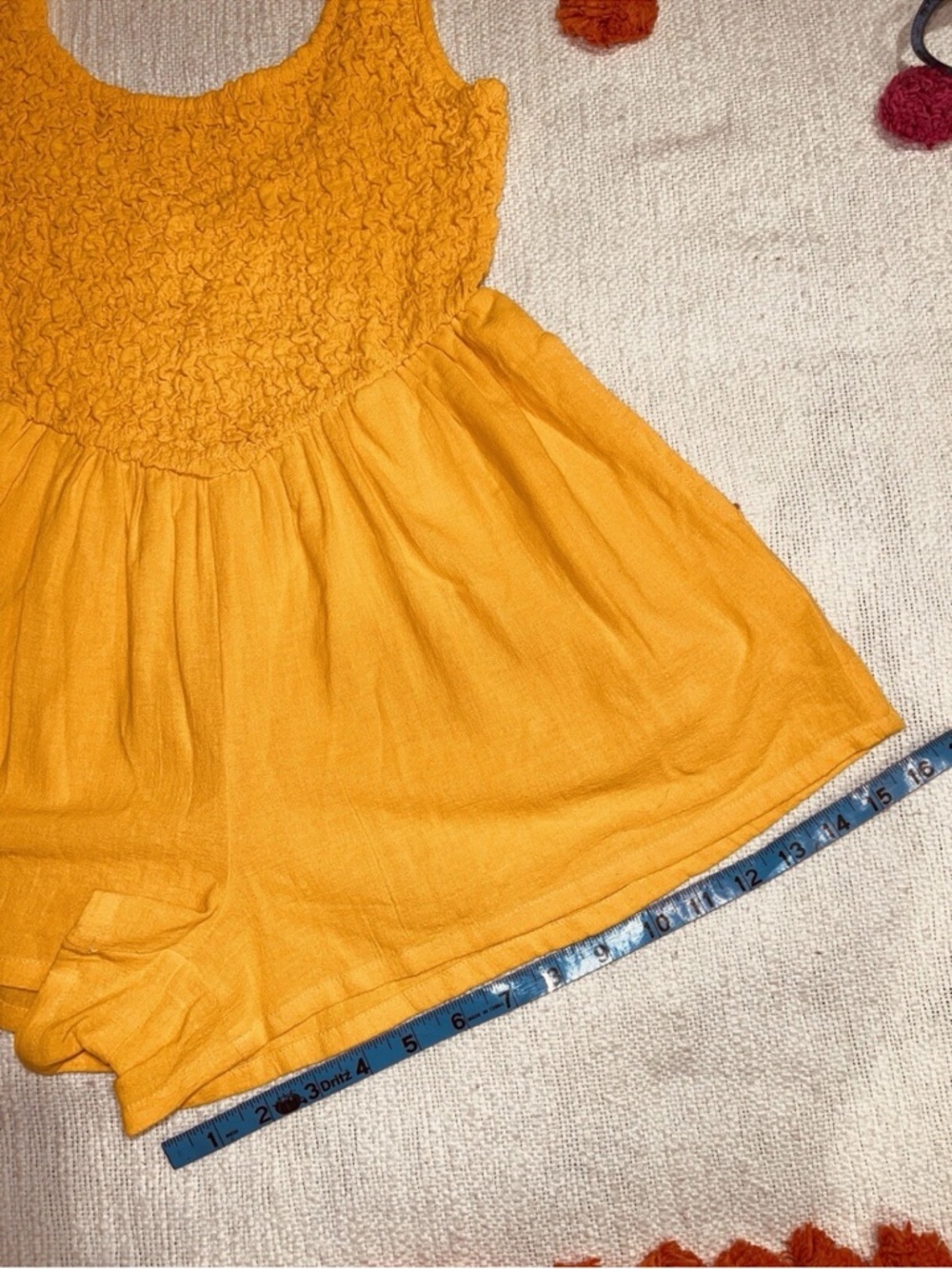 NWOT Free People Juliette Romper XS Cantaloupe Orange/Yellow - Picture 11 of 16